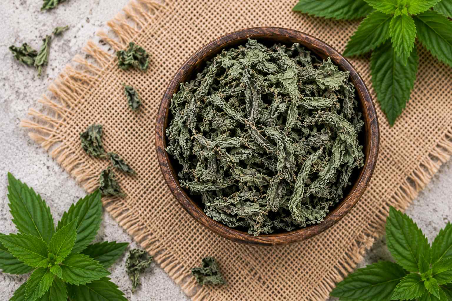 تصویر 3 از فروش عمده برگ گزنه خشک درجه یک؛ مناسب برای صنایع دارویی، غذایی و عطاری‌ها