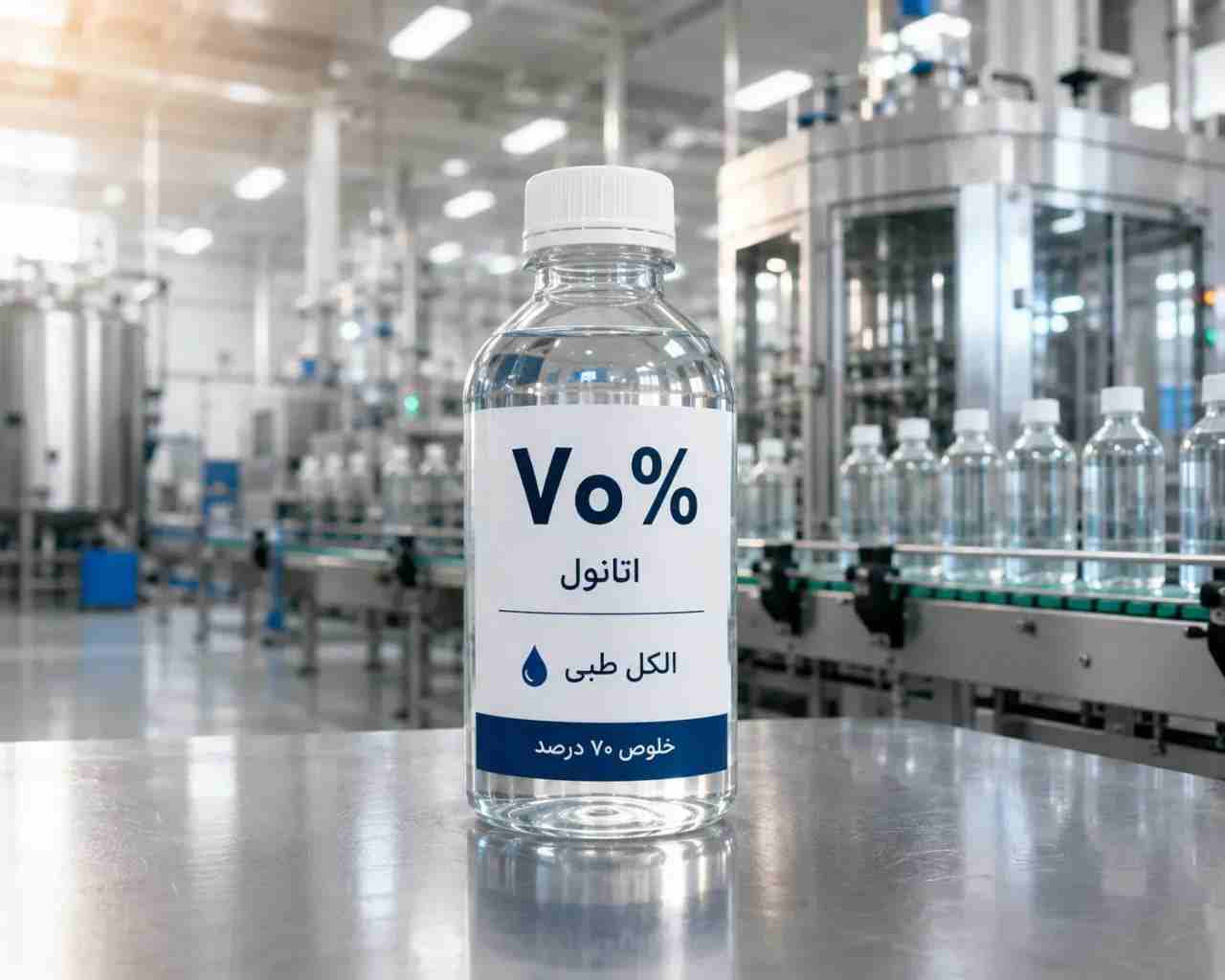 الکل طبی 1 لیتری بسته بندی استاندارد برای مصرف حرفه ای