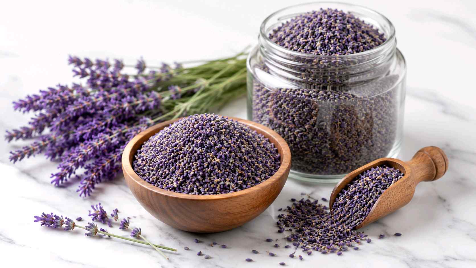 فروش عمده گل اسطوخودوس خشک درجه یک؛ مناسب برای عطرسازی، دمنوش و صنایع آرایشی