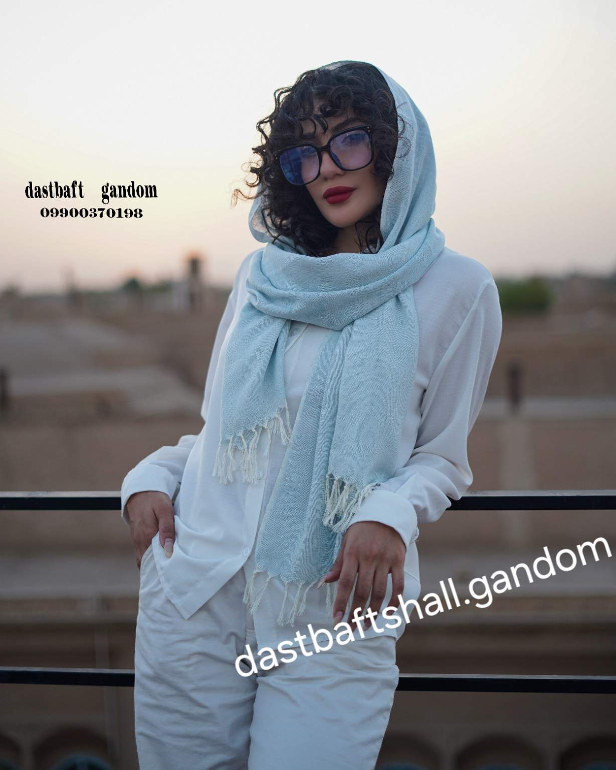 تصویر 1 از شال نخی دستبافت  از تولیدی کننده