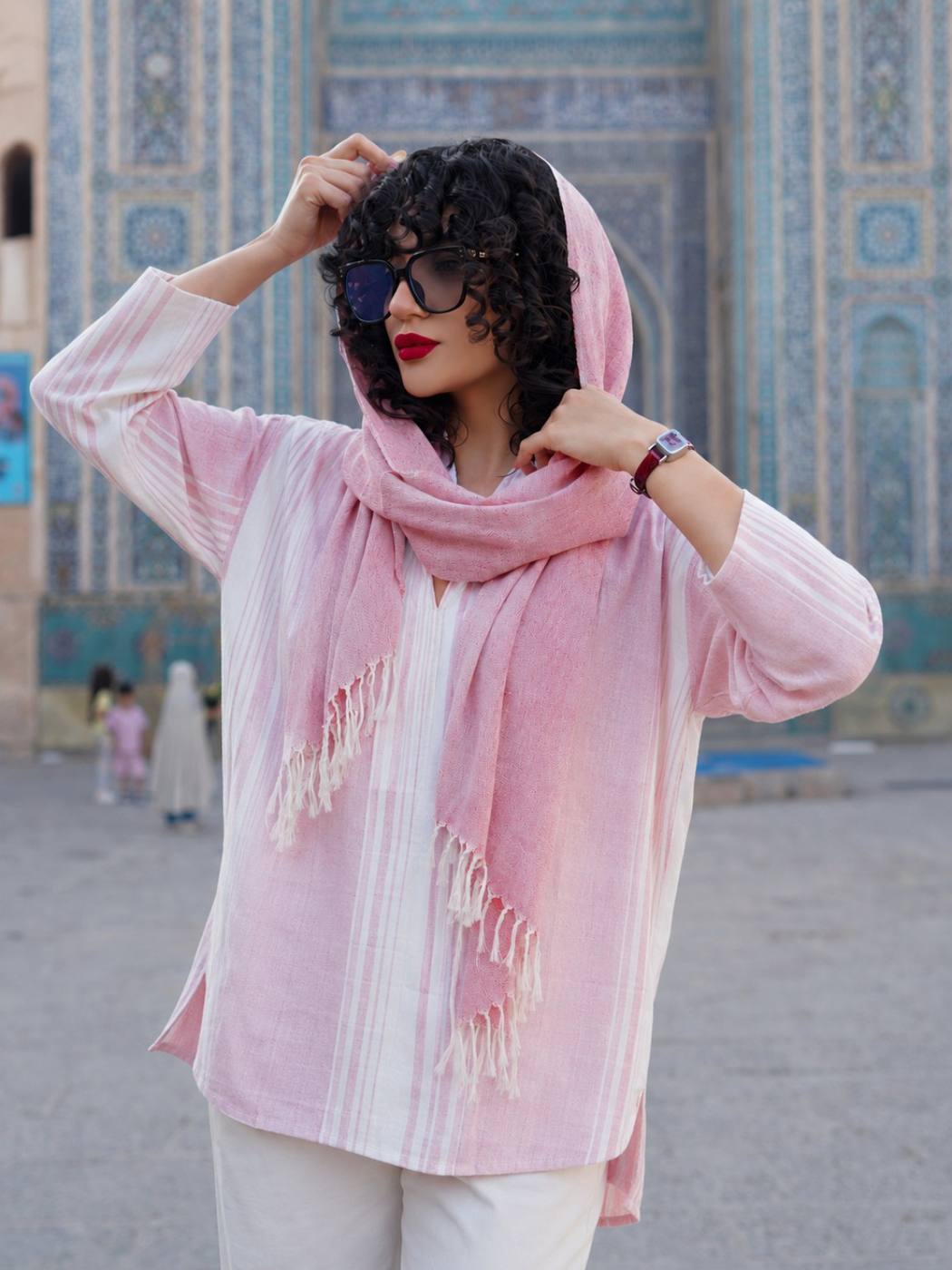 تصویر 3 از ست شال و لباس نخی