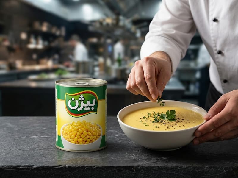 کنسرو ذرت بیژن مناسب استفاده در غذاهای متنوع