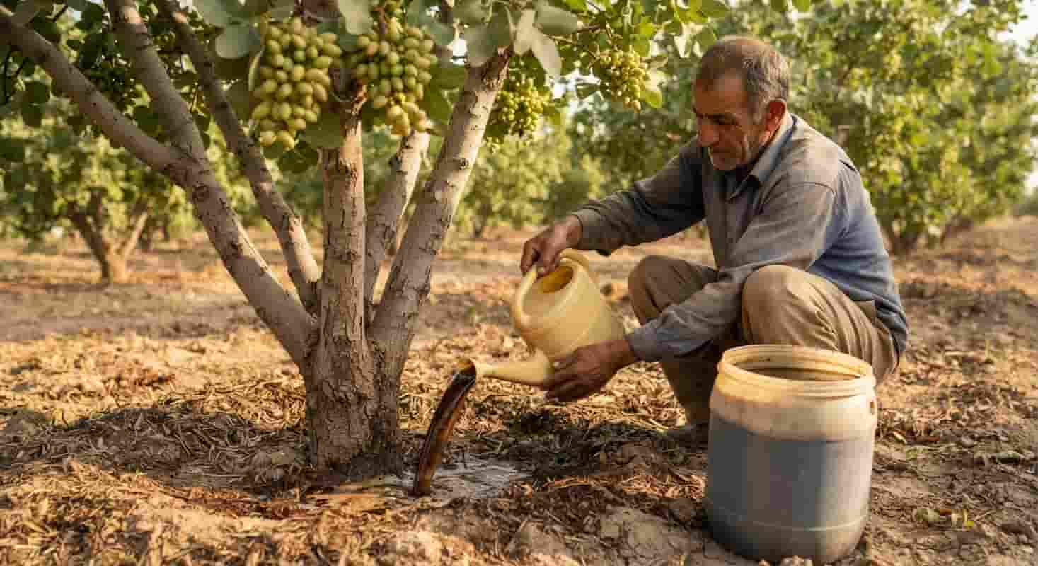کود مرغی برای پسته مناسب افزایش توان باردهی و سلامت درخت