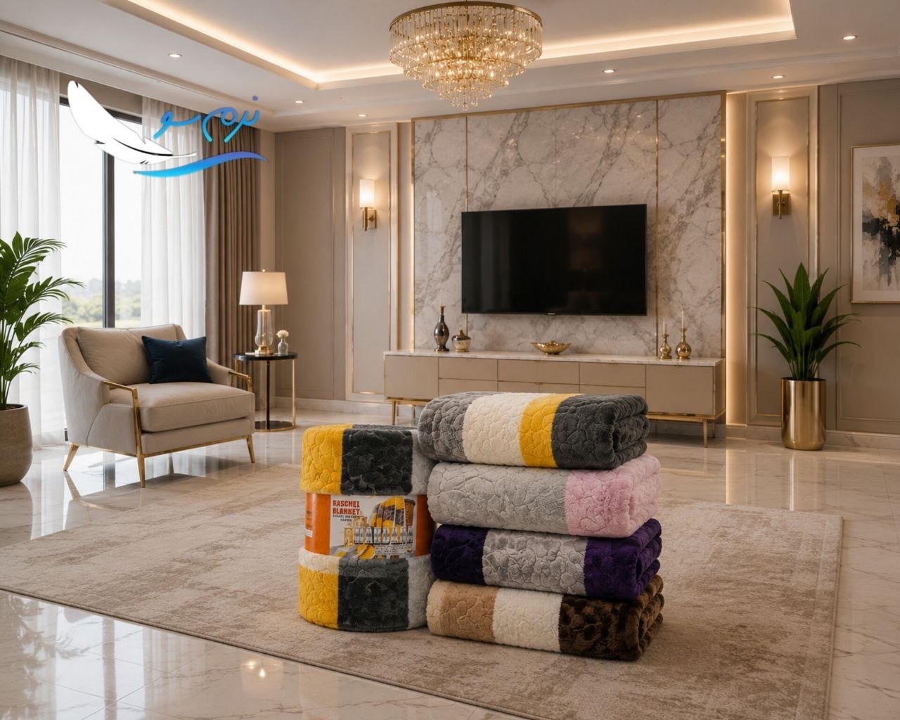 خرید عمده و کف بازار پتو مسافرتی ماندانا دونفره