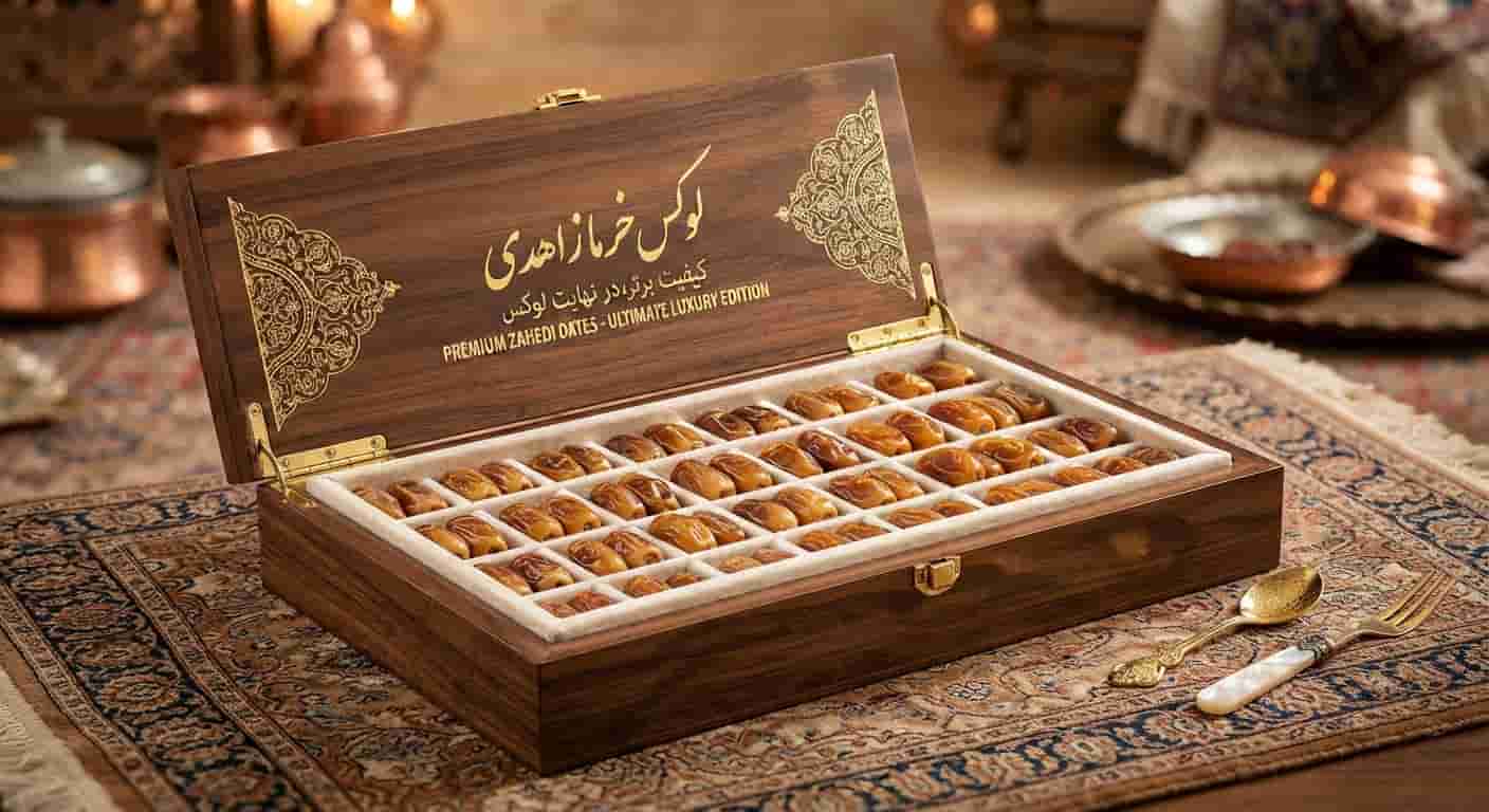 خرما زاهدی لوکس با بافت مطلوب و مناسب پذیرایی ویژه