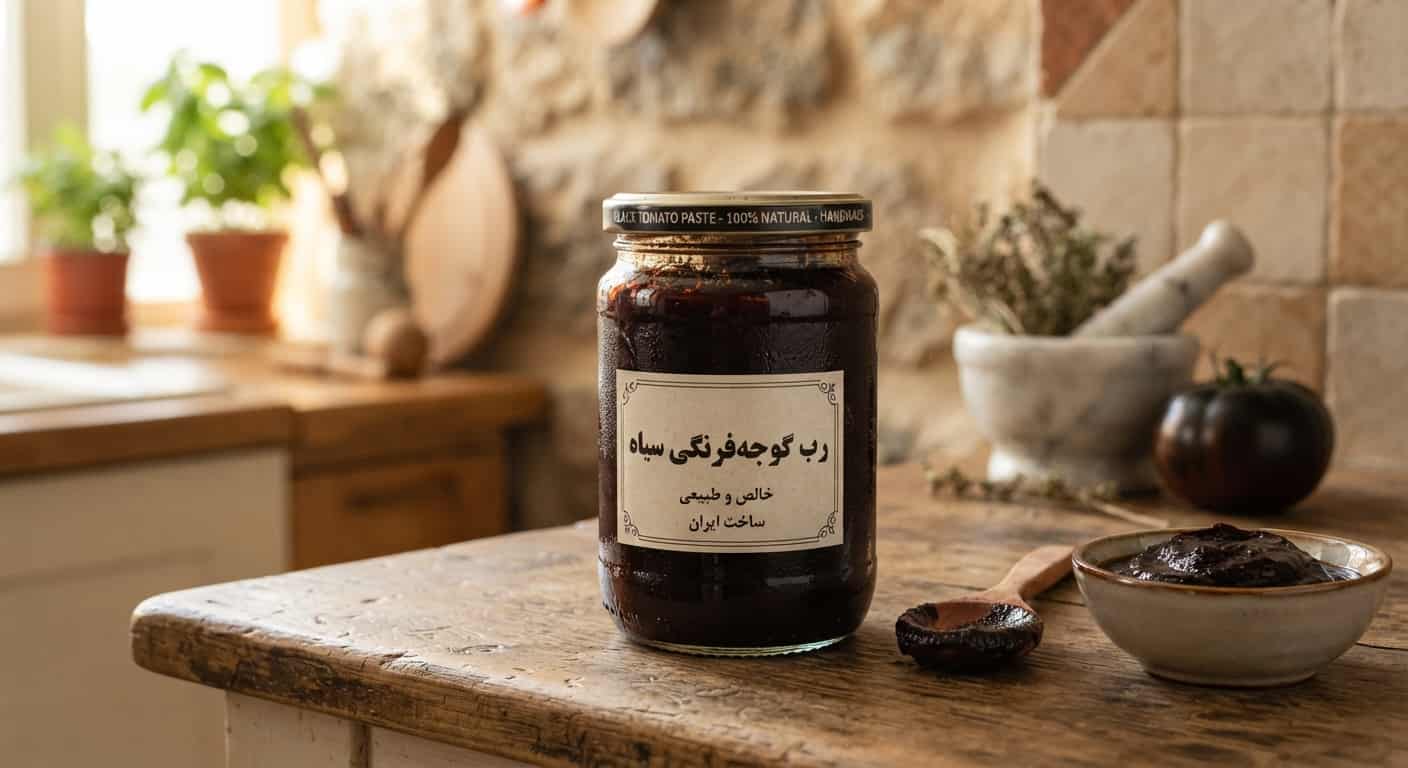 رب گوجه فرنگی سیاه درجه‌یک و بدون مواد افزودنی