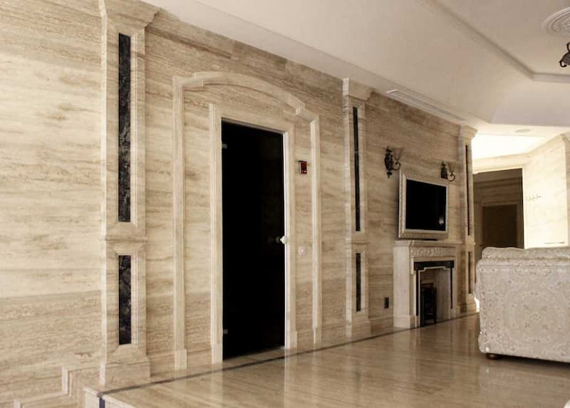 سنگ تراورتن عباس آباد تکسچر بافتی متفاوت برای طراحی نما