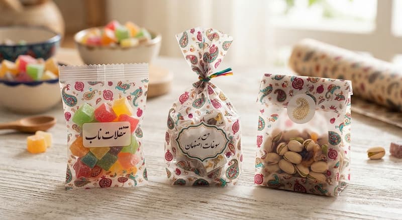 نایلون بسته بندی کوچک طرح دار کاربردی برای بسته بندی جذاب