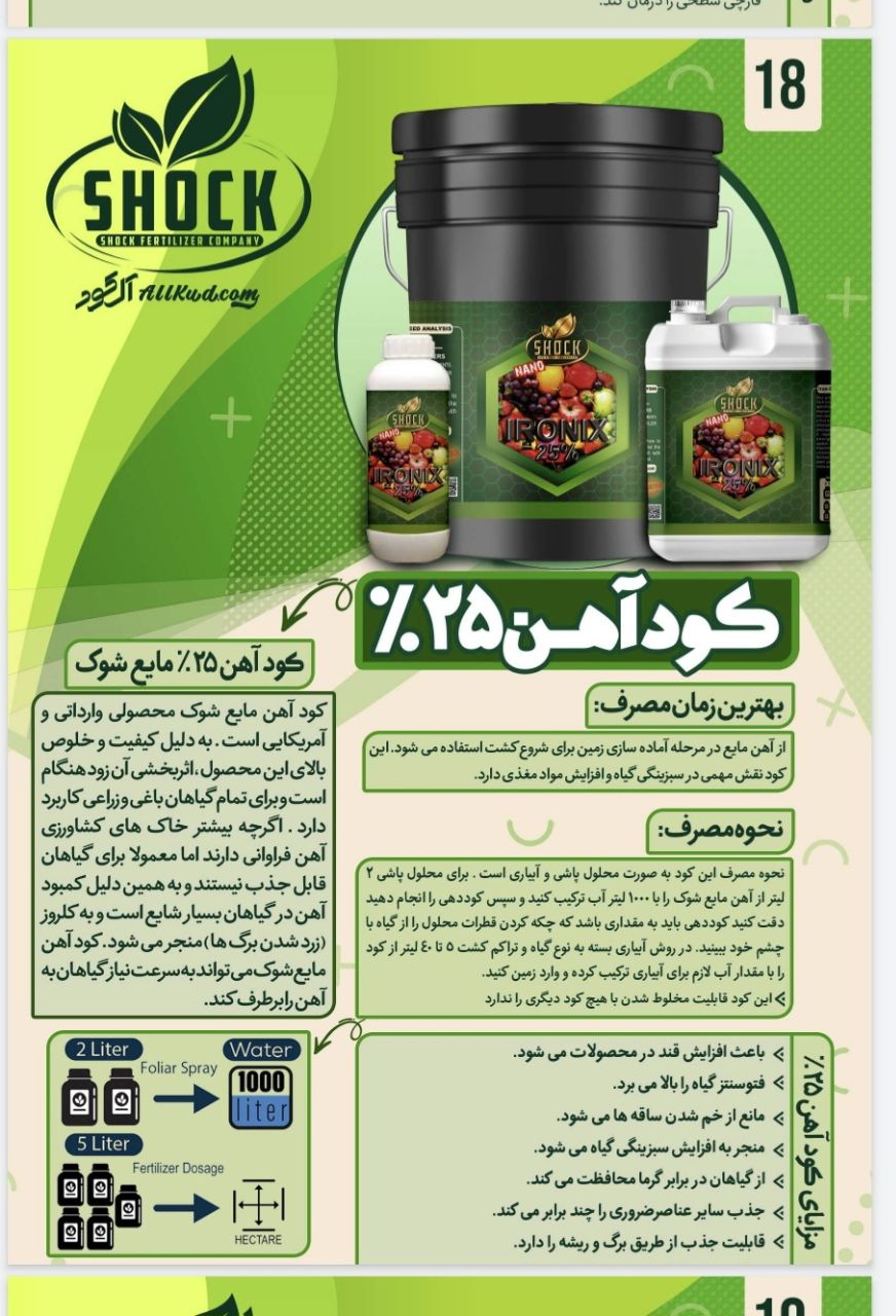 کود اھن مخصوص فروش رقابتی