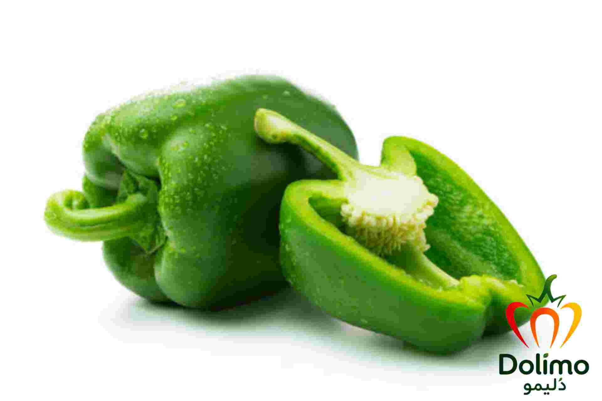 فلفل دلمه‌ای سبز تازه و خوش رنگ مناسب بسته بندی