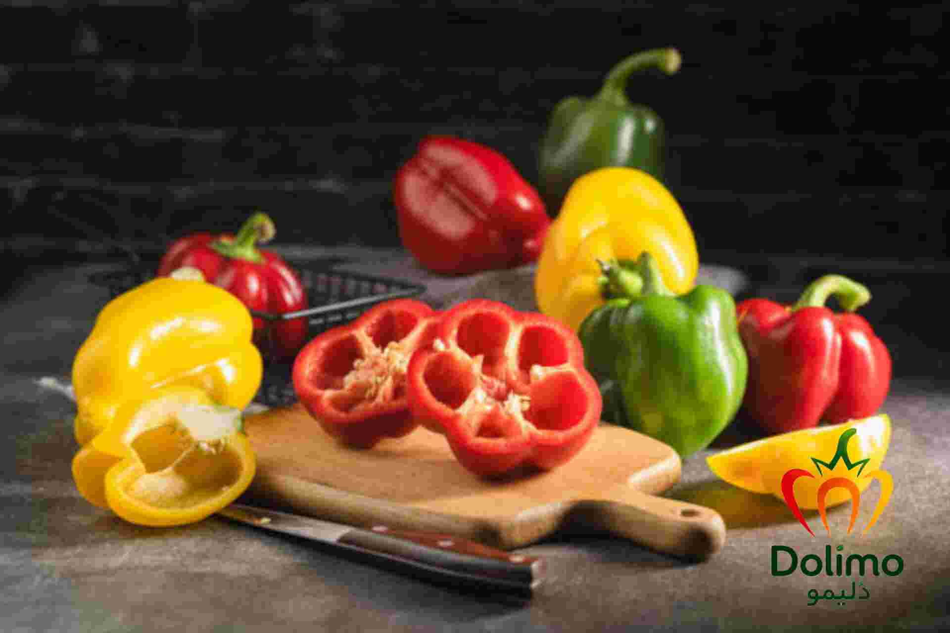تصویر 2 از قیمت عمده فلفل دلمه‌ای رنگی گلخانه‌ای تازه و ارگانیک
