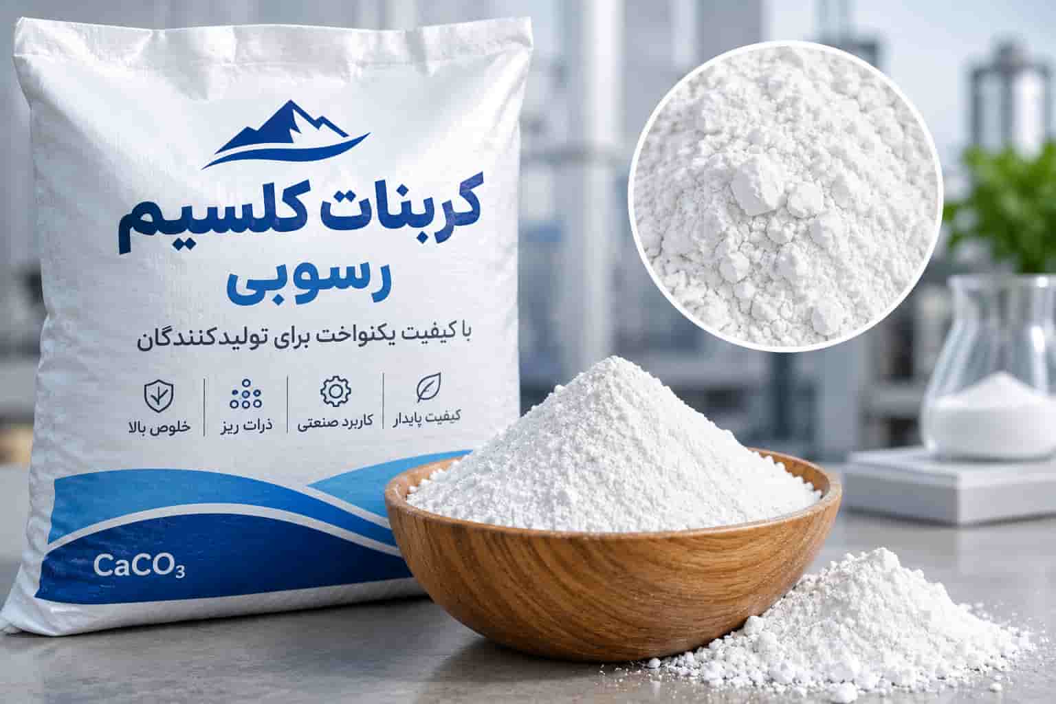 کربنات کلسیم رسوبی با کیفیت یکنواخت برای تولیدکنندگان