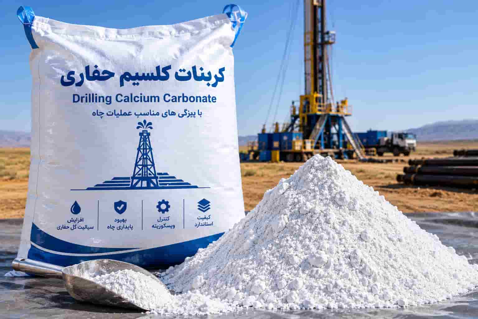 کربنات کلسیم حفاری با ویژگی های مناسب عملیات چاه