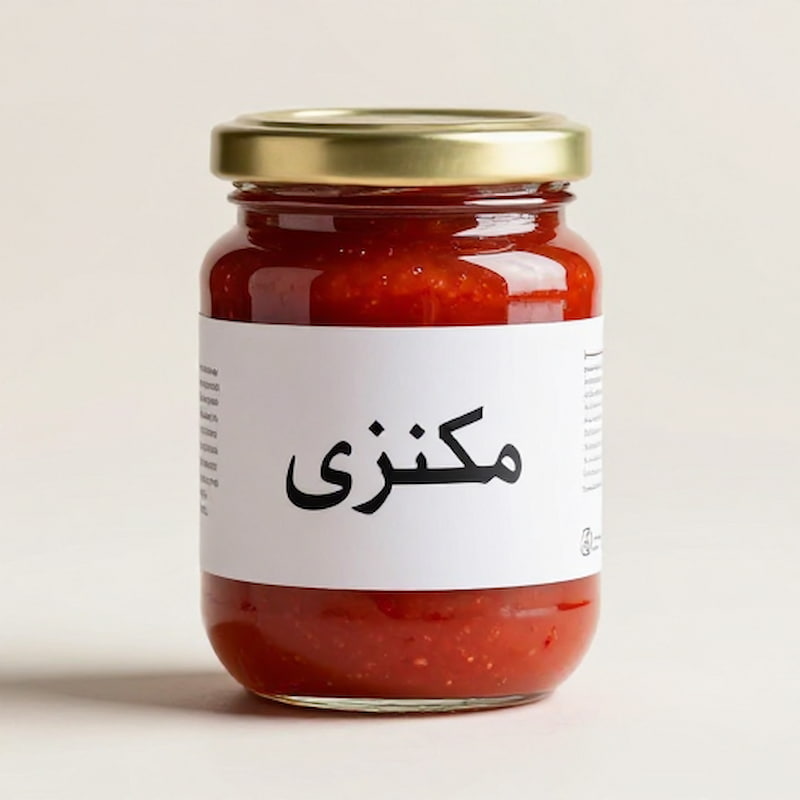 رب گوجه فرنگی شیشه ای مکنزی مناسب عرضه فروشگاهی