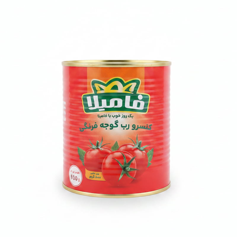 رب گوجه فرنگی ۸۰۰ گرمی فامیلا با کیفیت مناسب و مصرف روزانه