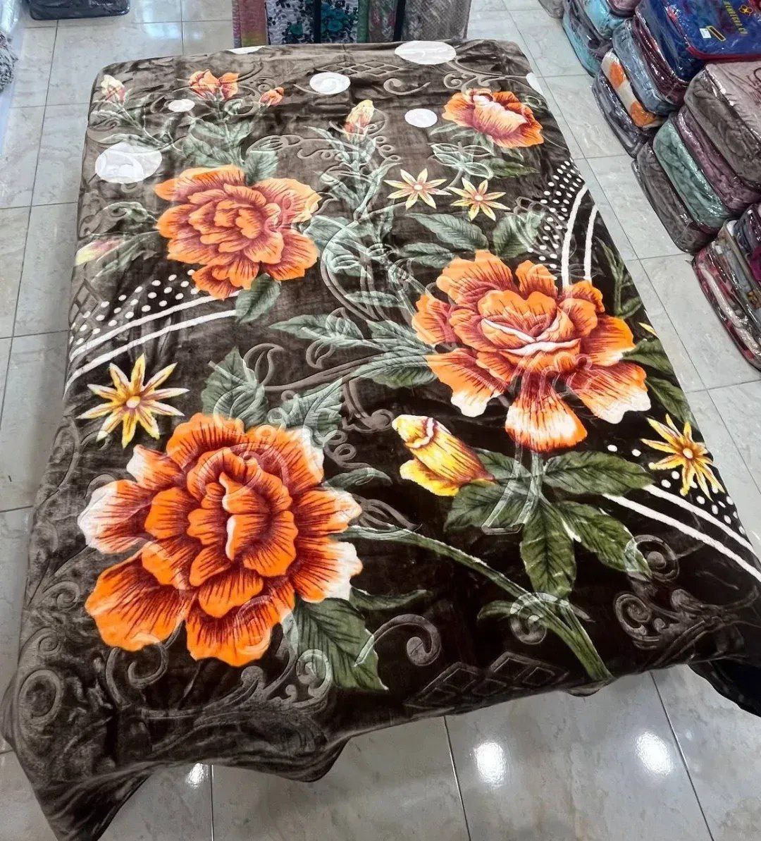 خرید عمده و قیمت مناسب پتو الماس گلدار تک‌ نفره