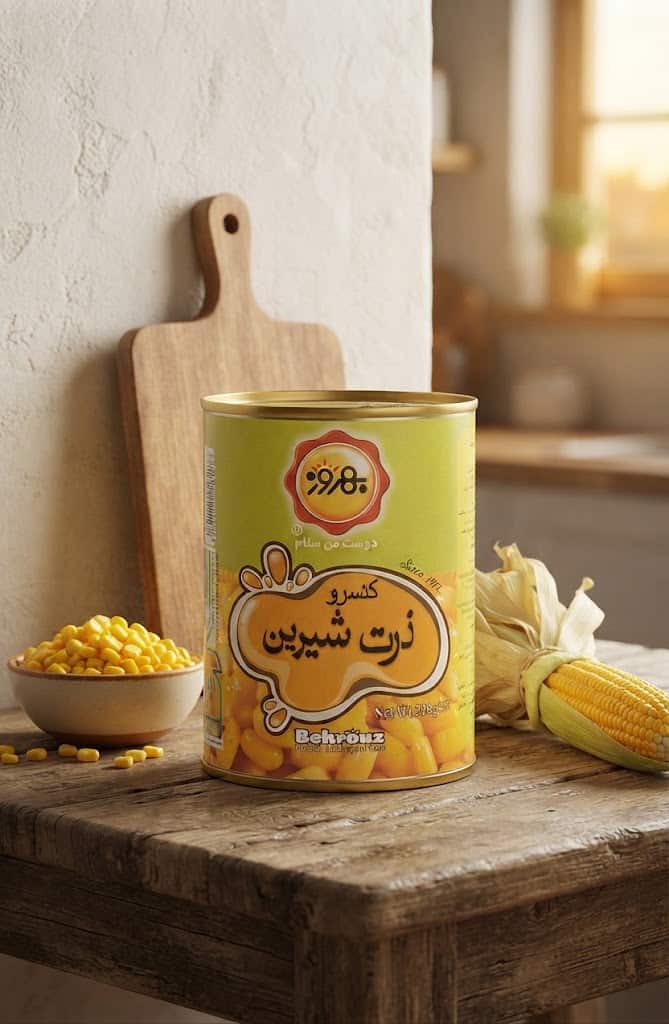 کنسرو ذرت بهروز ۳۸۰ گرم با کیفیت استاندارد
