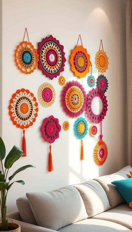 دیوارکوب بافتنی طرح فانتزی کد 58