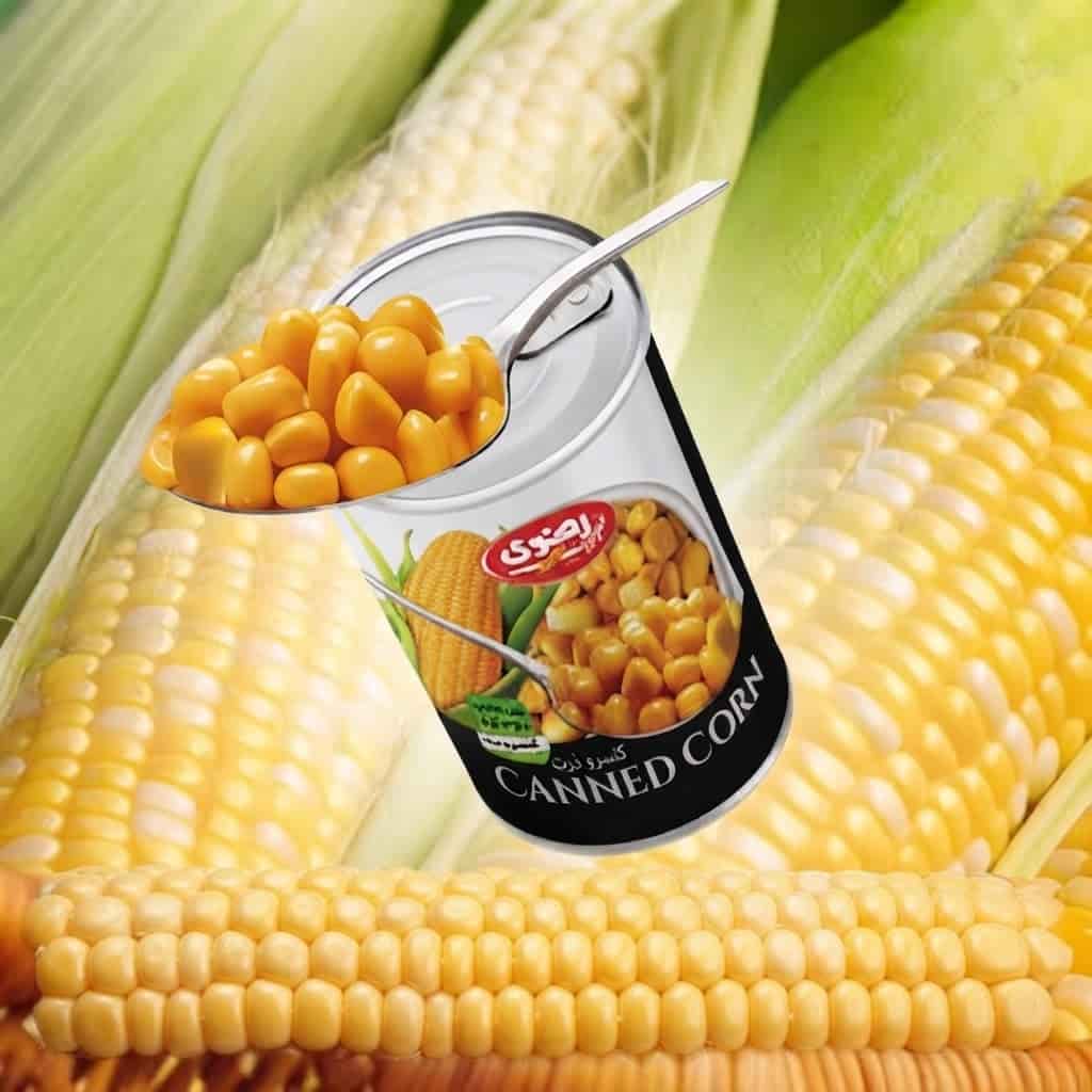 کنسرو ذرت رضوی با طعم طبیعی