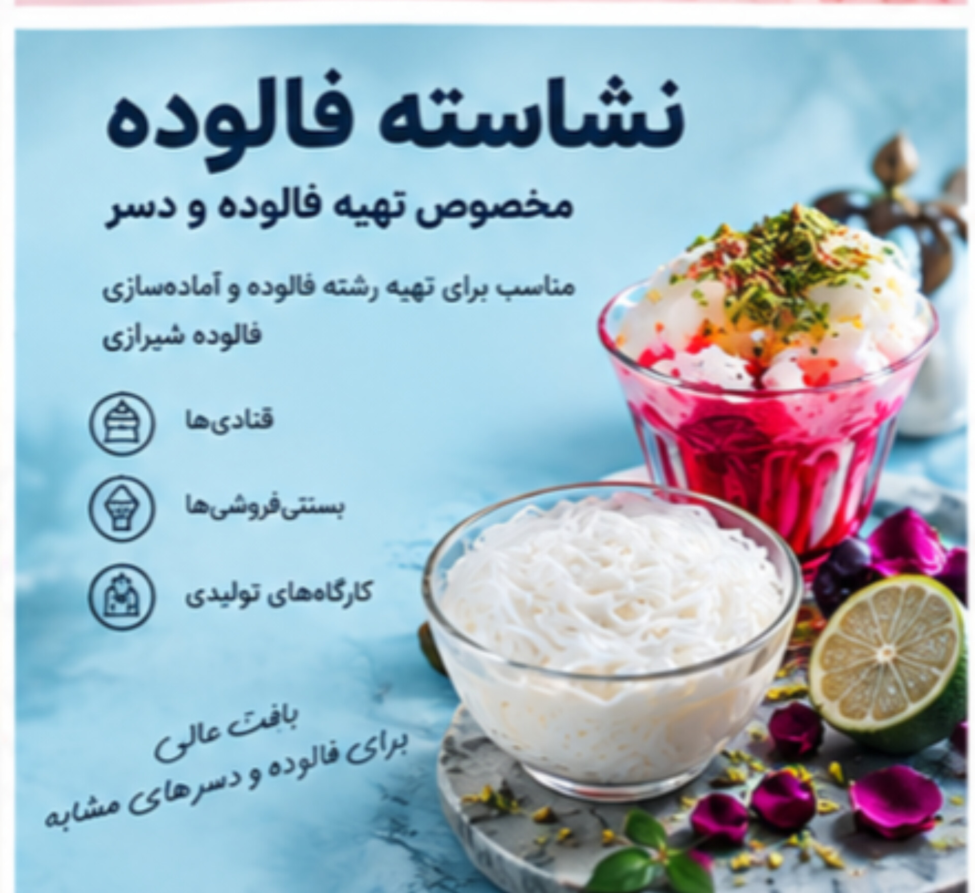 نشاسته فالوده | نشاسته مخصوص فالوده و دسر