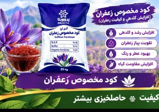 کود مخصوص زعفران مشھد به قیمت رقابتی