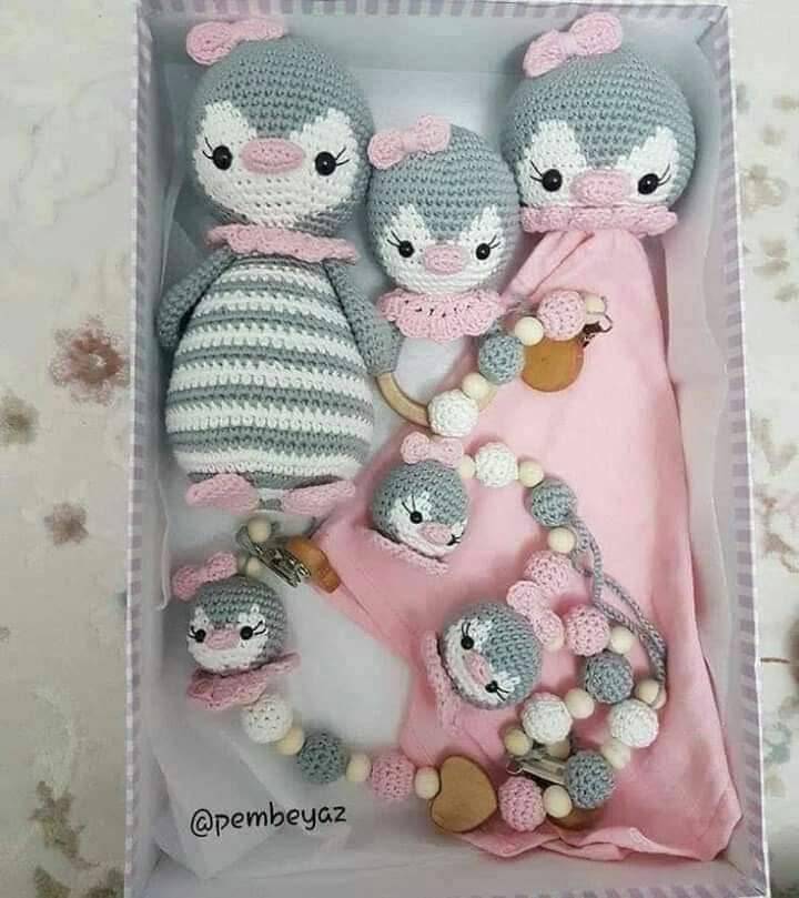 ست سرویس بافتنی عروسکی کد 13