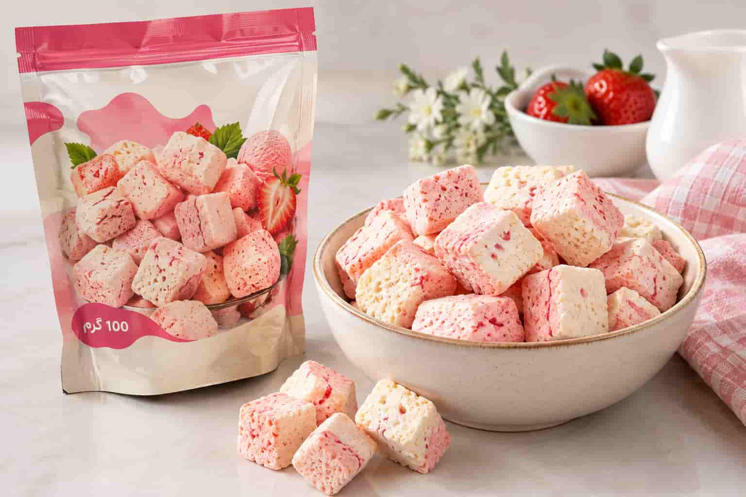بستنی خشک ۱۰۰ گرمی ترد و خوشمزه برای مصرف کنندگان