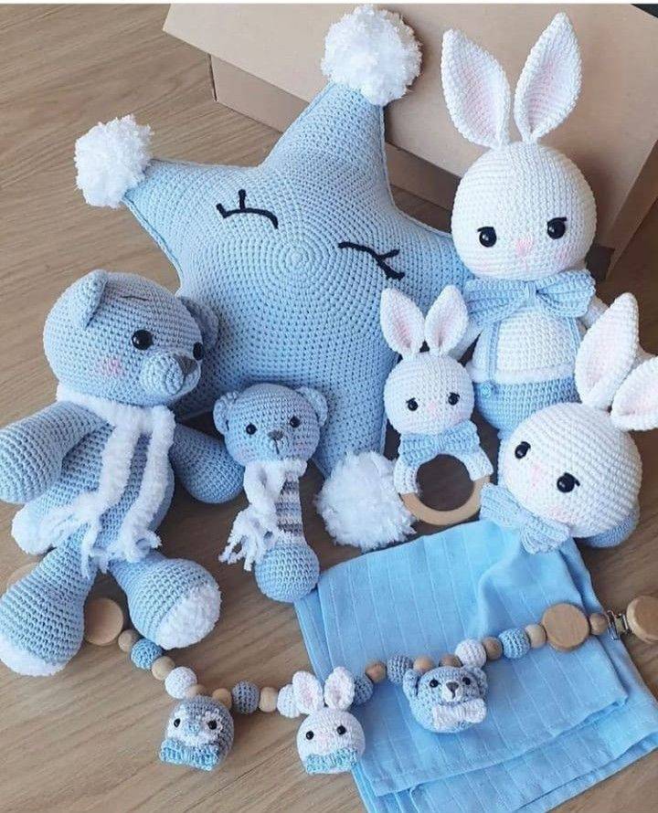 ست سرویس بافتنی عروسکی کد 19
