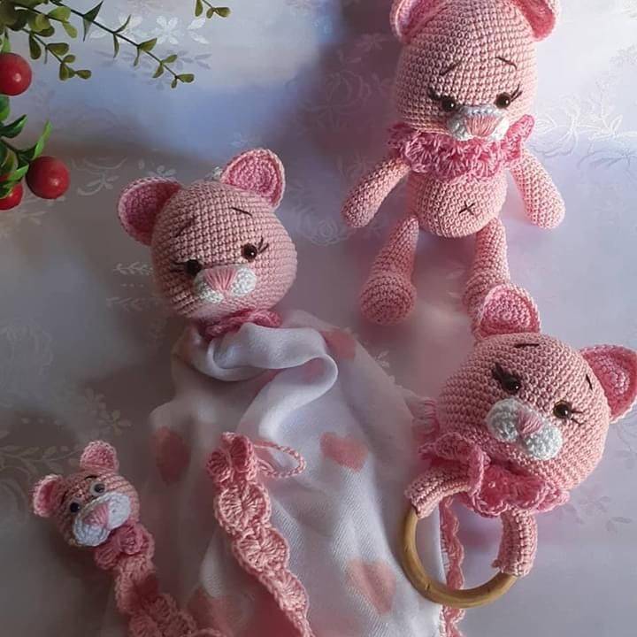 ست سرویس بافتنی عروسکی کد 20